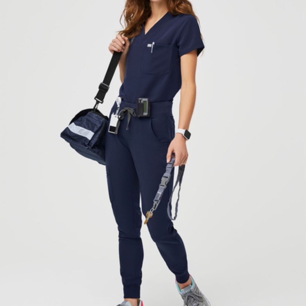 FIGS navy blue scrub set